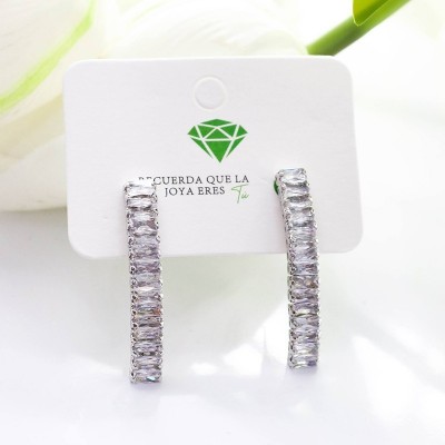 Aretes en covergold con baño en Rodio