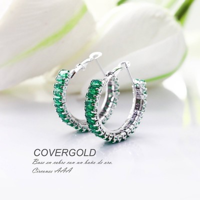 Aretes en covergold con baño en Rodio