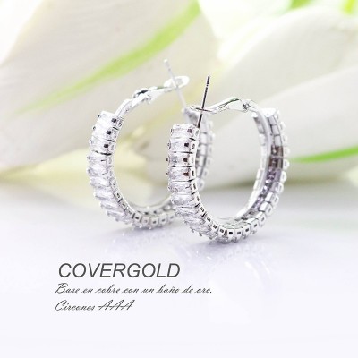 Aretes en covergold con baño en Rodio