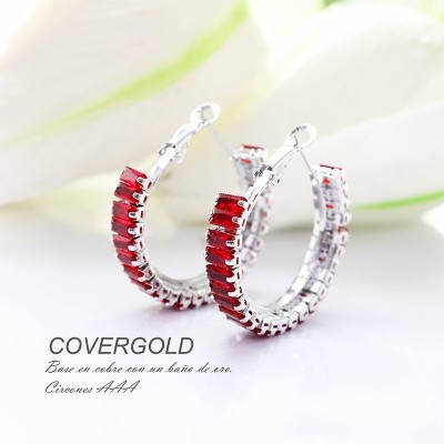 Aretes en covergold con baño en Rodio