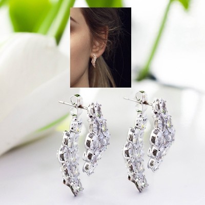 Aretes en covergold con baño en Rodio