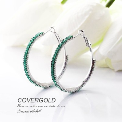 Aretes en covergold con baño en Rodio