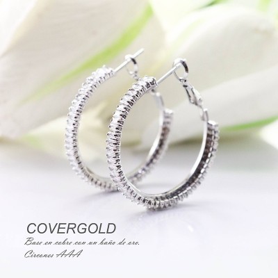 Aretes en covergold con baño en Rodio