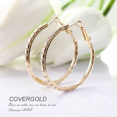 Aretes en covergold con baño en Rodio