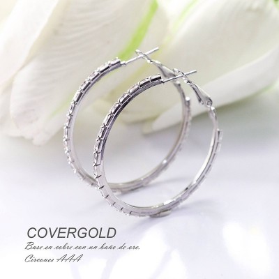 Aretes en covergold con baño en Rodio