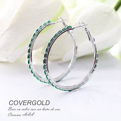 Aretes en covergold con baño en Rodio