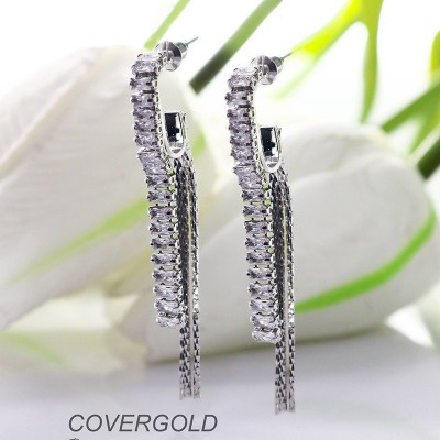 Aretes en covergold con baño en Rodio
