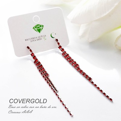 Aretes en covergold con baño en Rodio