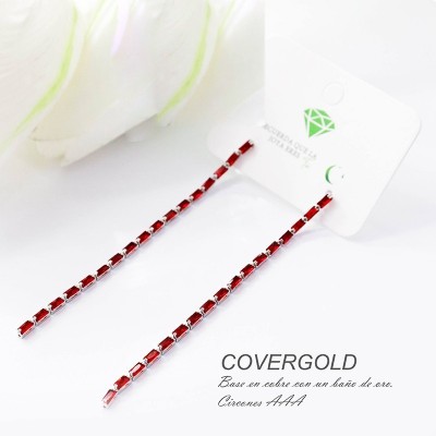 Aretes en covergold con baño en Rodio