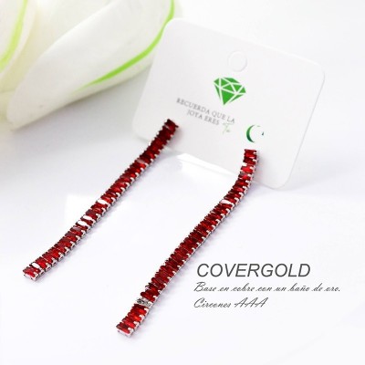 Aretes en covergold con baño en Rodio