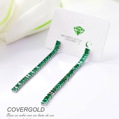 Aretes en covergold con baño en Rodio