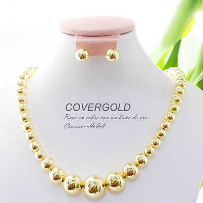 Collar en covergold con baño en Rodio