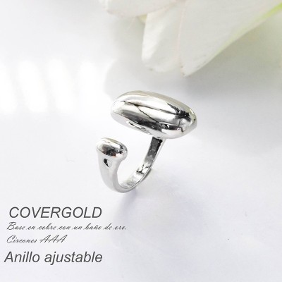 Anillo en covergold con baño en Rodio