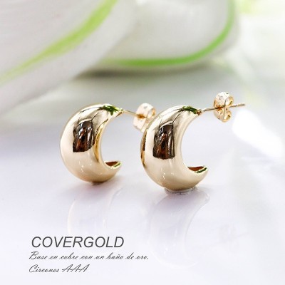 Aretes en covergold con baño en Rodio