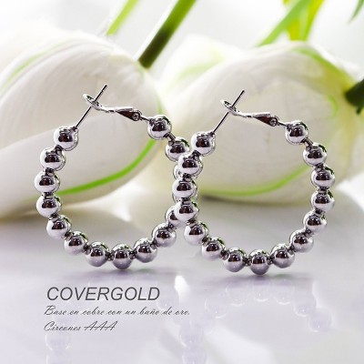 Aretes en covergold con baño en Rodio
