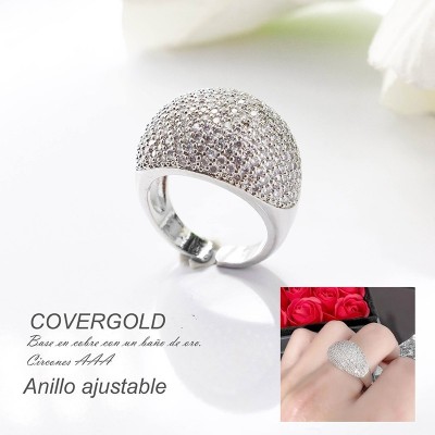Anillo en covergold con baño en Rodio