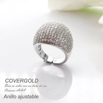 Anillo en covergold con baño en Rodio