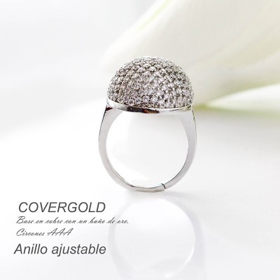 Anillo en covergold con baño en Rodio