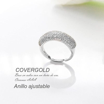 Anillo en covergold con baño en Rodio