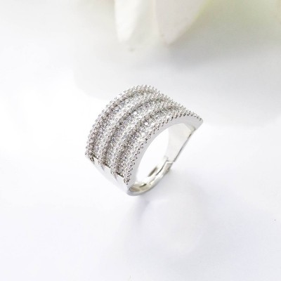 Anillo en covergold con baño en Rodio