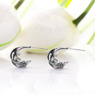 Aretes en covergold con baño en Rodio