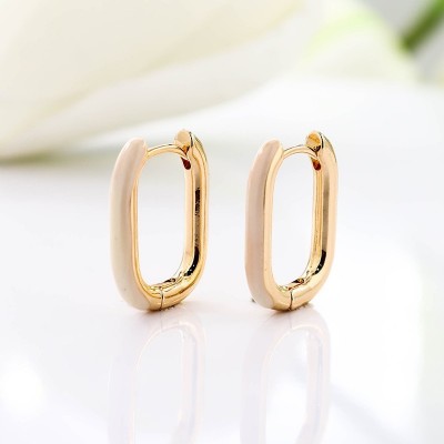 Aretes en covergold con baño en Rodio