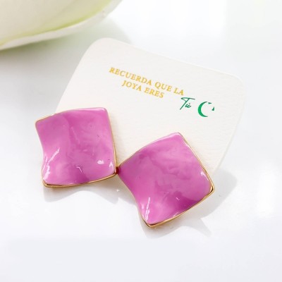 Aretes en covergold con baño en Rodio
