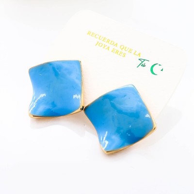 Aretes en covergold con baño en Rodio