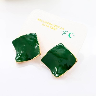 Aretes en covergold con baño en Rodio