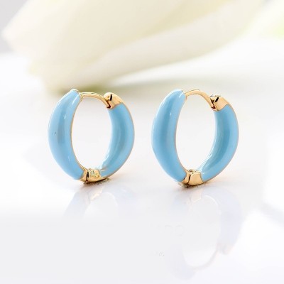 Aretes en covergold con baño en Rodio