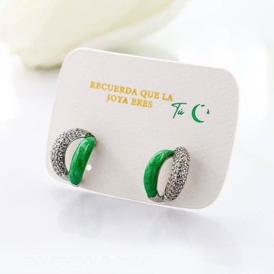 Aretes en covergold con baño en Rodio