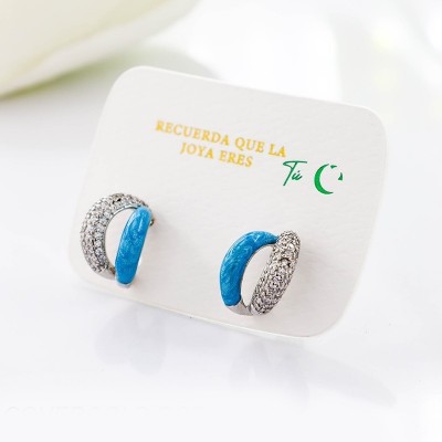 Aretes en covergold con baño en Rodio