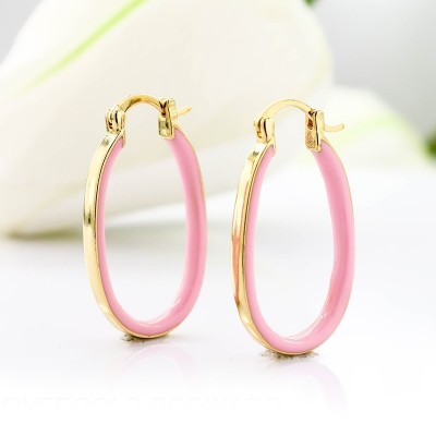 Aretes en covergold con baño en Rodio