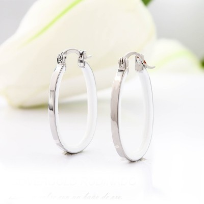Aretes en covergold con baño en Rodio