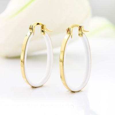 Aretes en covergold con baño en Rodio
