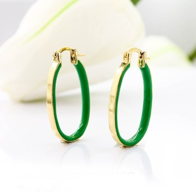 Aretes en covergold con baño en Rodio