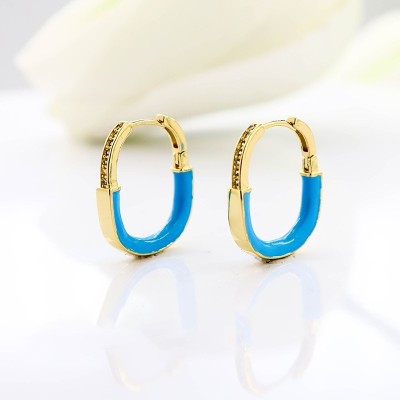 Aretes en covergold con baño en Rodio