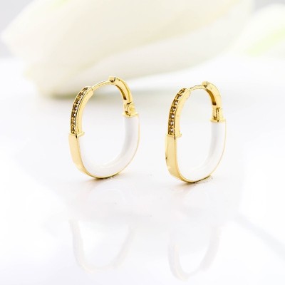 Aretes en covergold con baño en Rodio