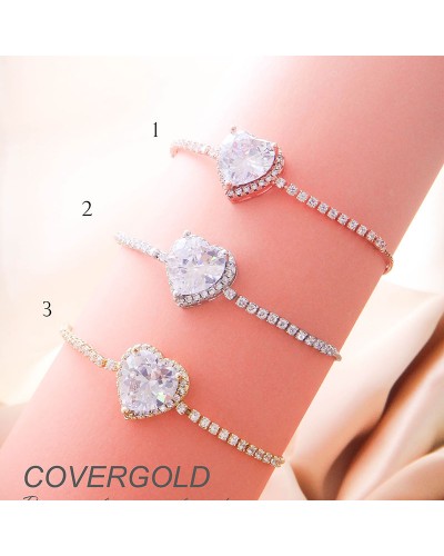 Pulsera En Covergold Dije De Corazón