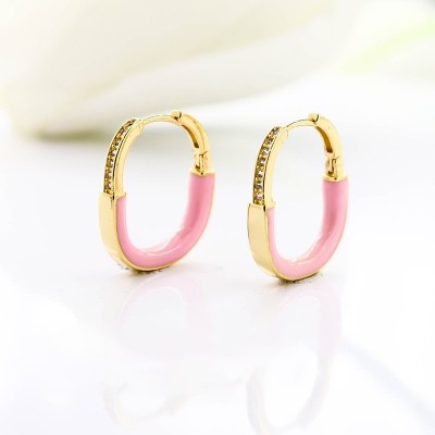 Aretes en covergold con baño en Rodio