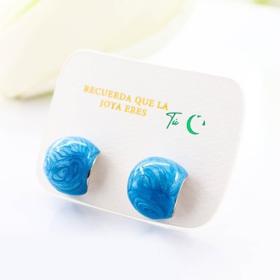 Aretes en covergold con baño en Rodio