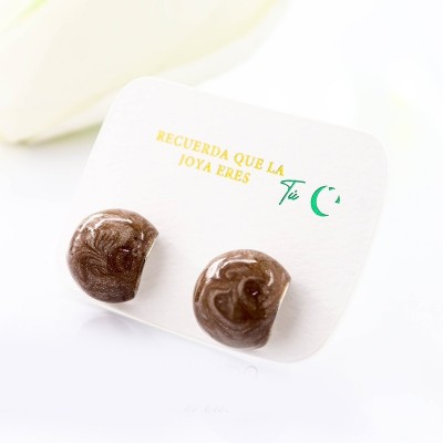 Aretes en covergold con baño en Rodio