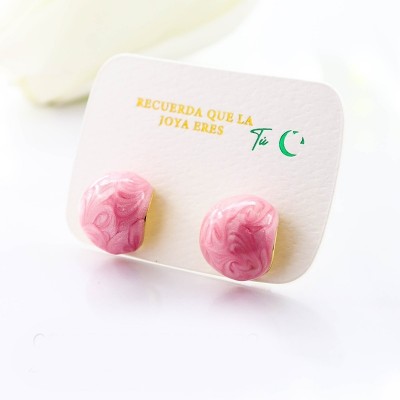 Aretes en covergold con baño en Rodio