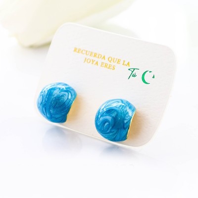 Aretes en covergold con baño en Rodio
