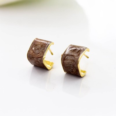 Aretes en covergold con baño en Rodio
