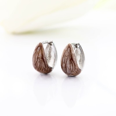 Aretes en covergold con baño en Rodio