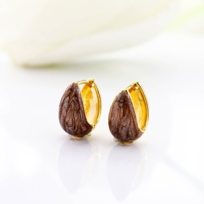 Aretes en covergold con baño en Rodio
