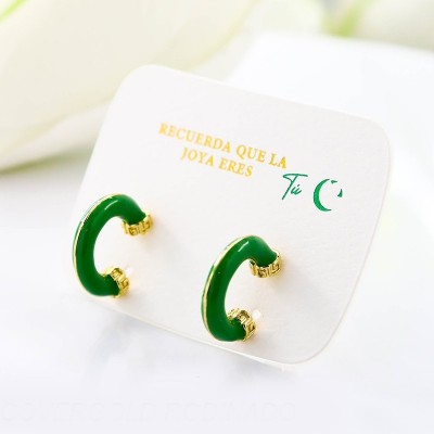 Aretes en covergold con baño en Rodio