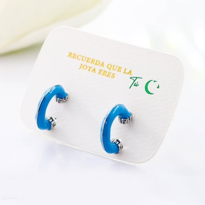 Aretes en covergold con baño en Rodio