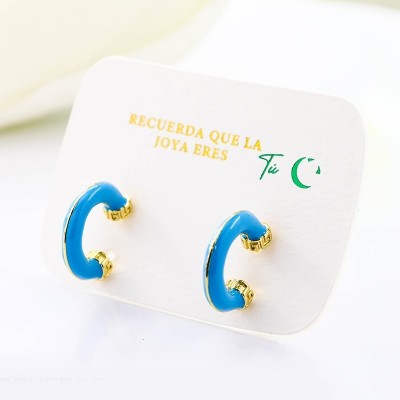 Aretes en covergold con baño en Rodio